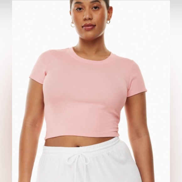 Aritzia Tops - Aritzia Wilfred Free
Go-To T-Shirt
Stretchy ribbed crewneck tshirt Soft Pink EUC